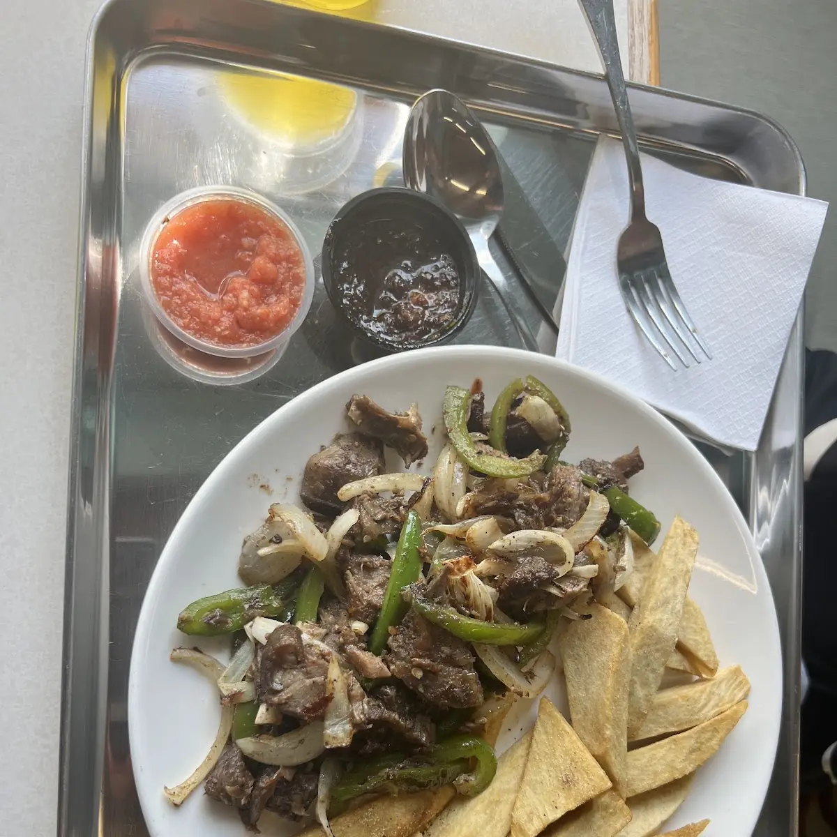 Fried Yam and Goat Meat