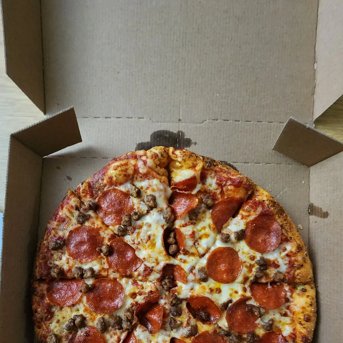 Pepperoni and Ground Beef Pizza