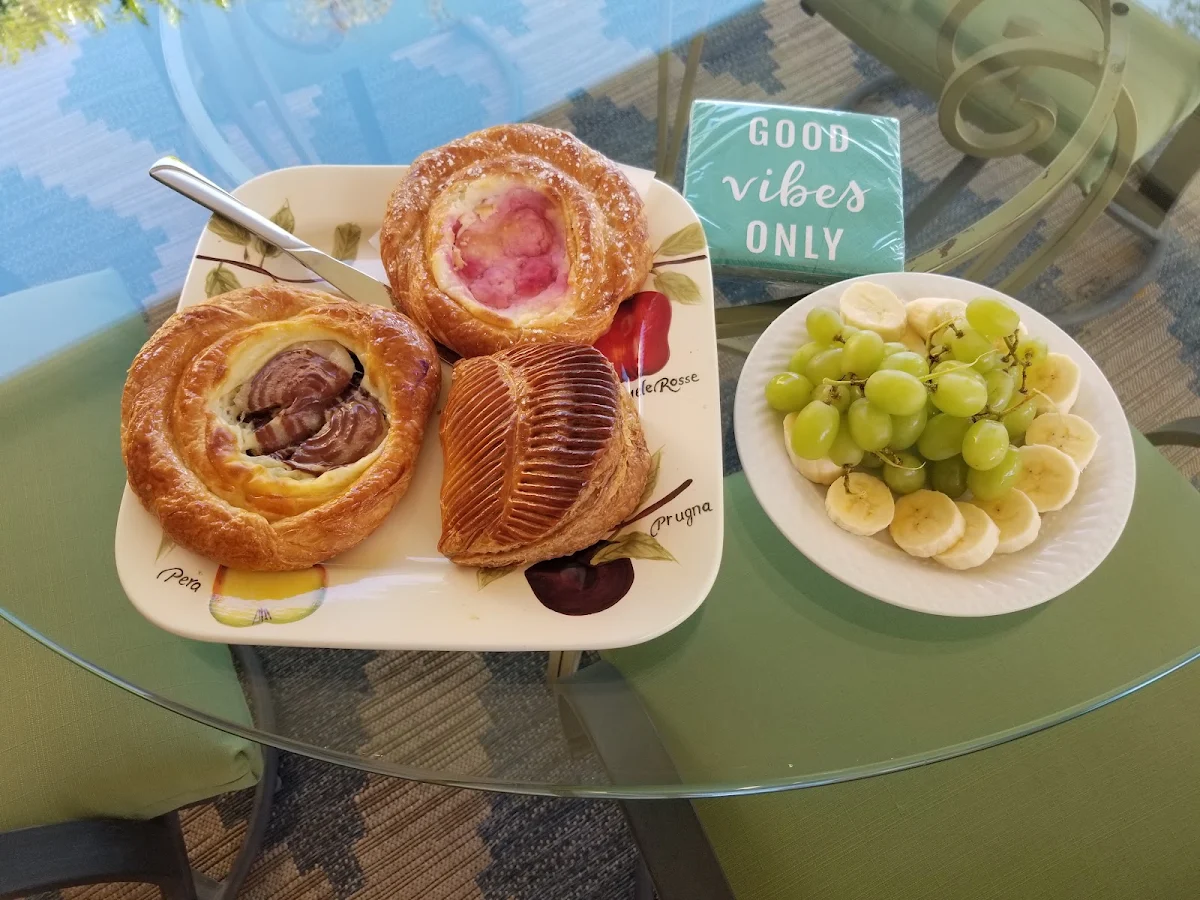 Pear and Chocolate Custard Raspberry Custard Danishes Apple Turnover