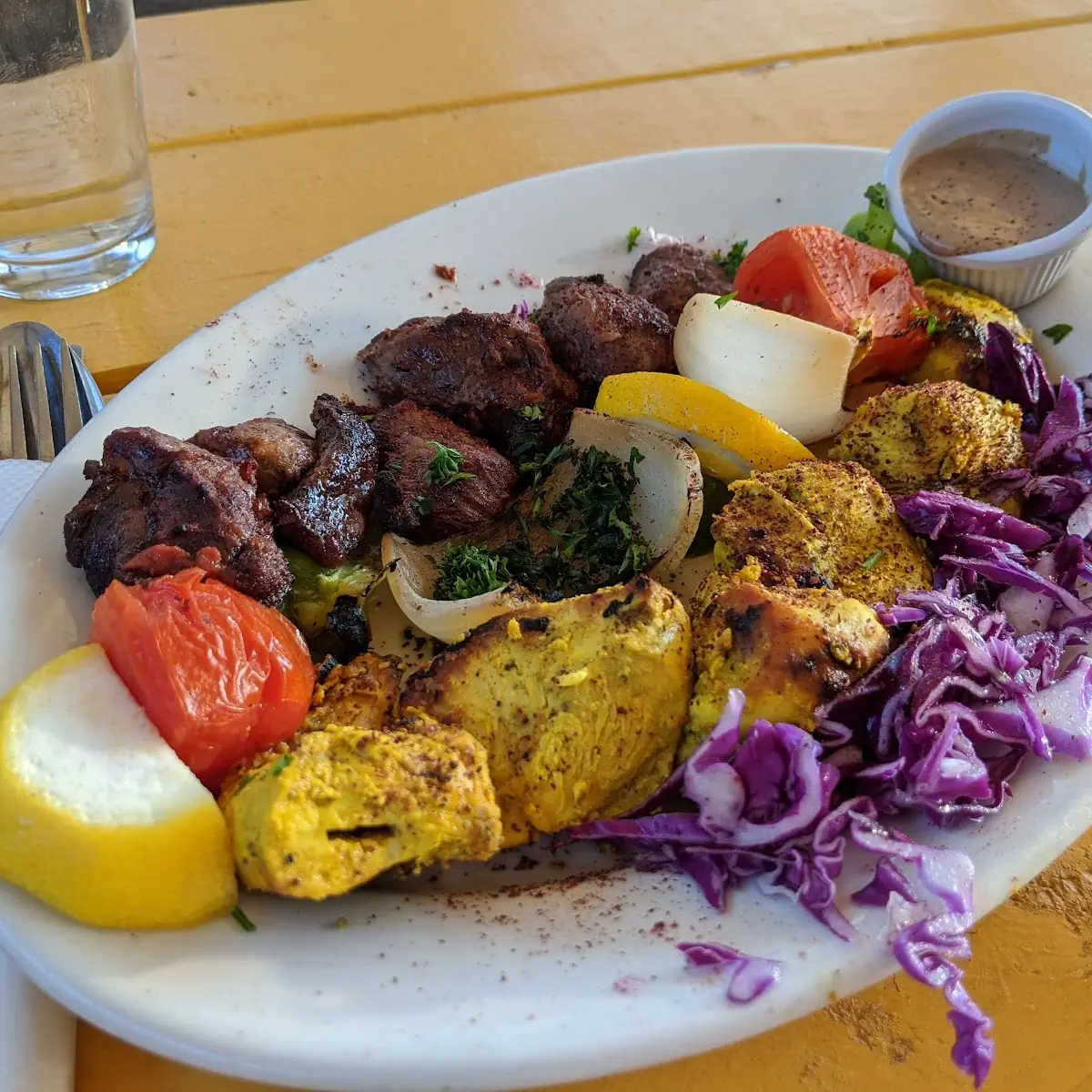 Lamb Kabob Sampler Platter