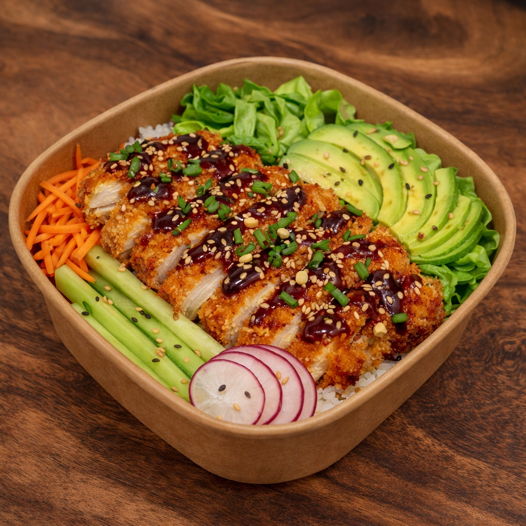 Grilled Salmon Teriyaki Bowl
