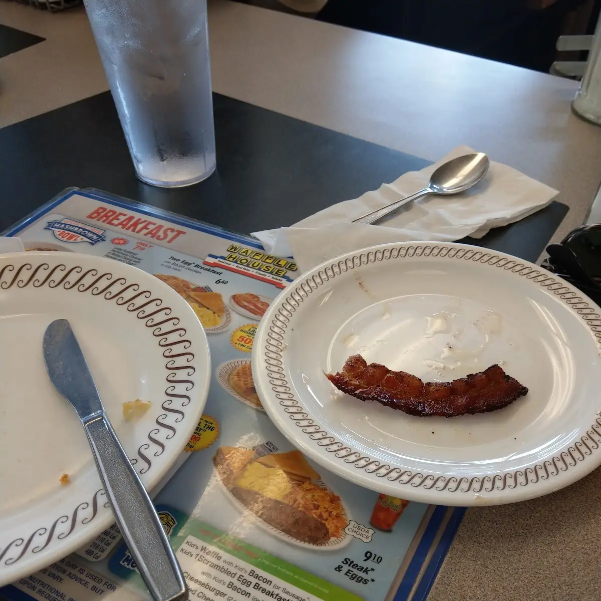 Waffles and Bacon Strips