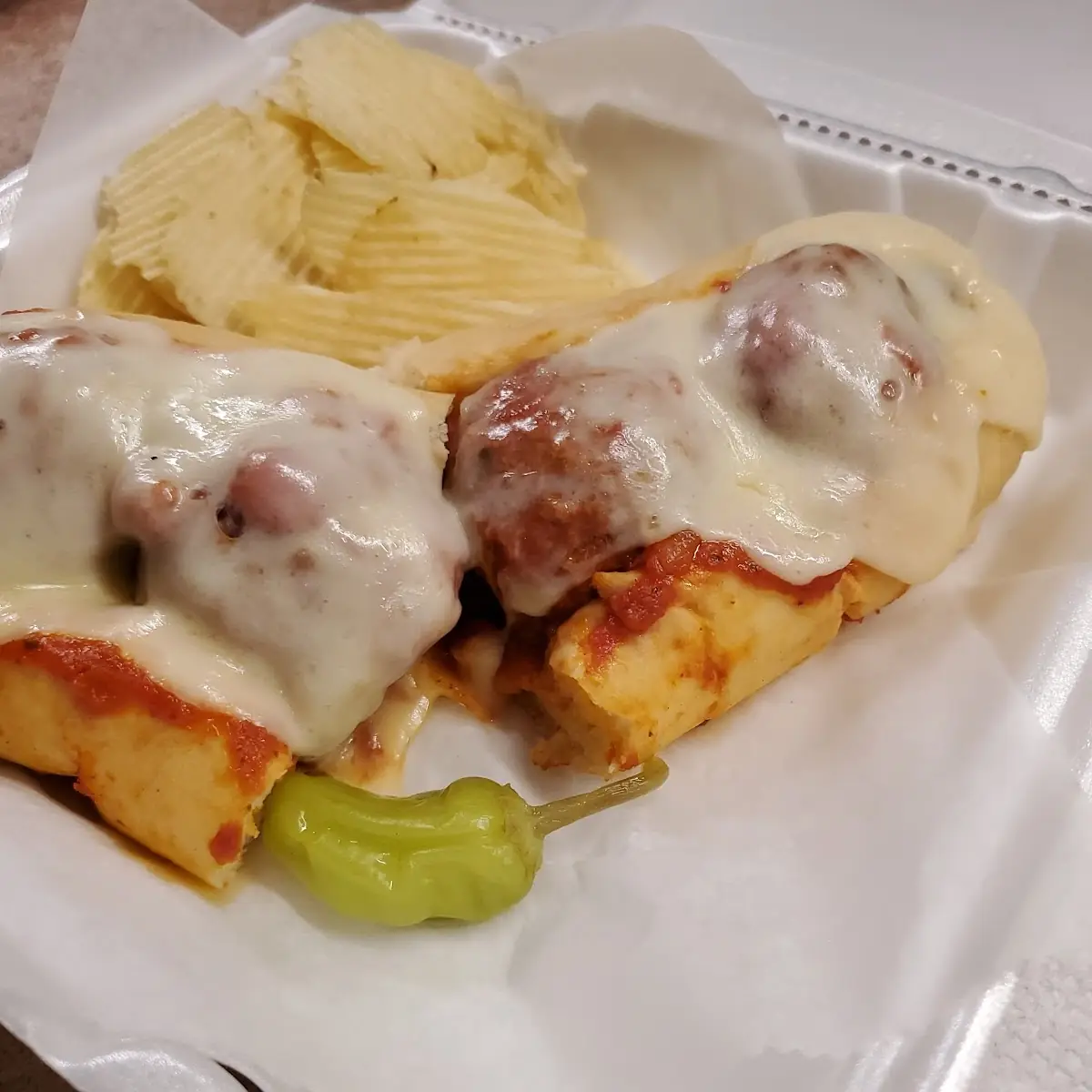 Meatball & Cheese Sub with Chips