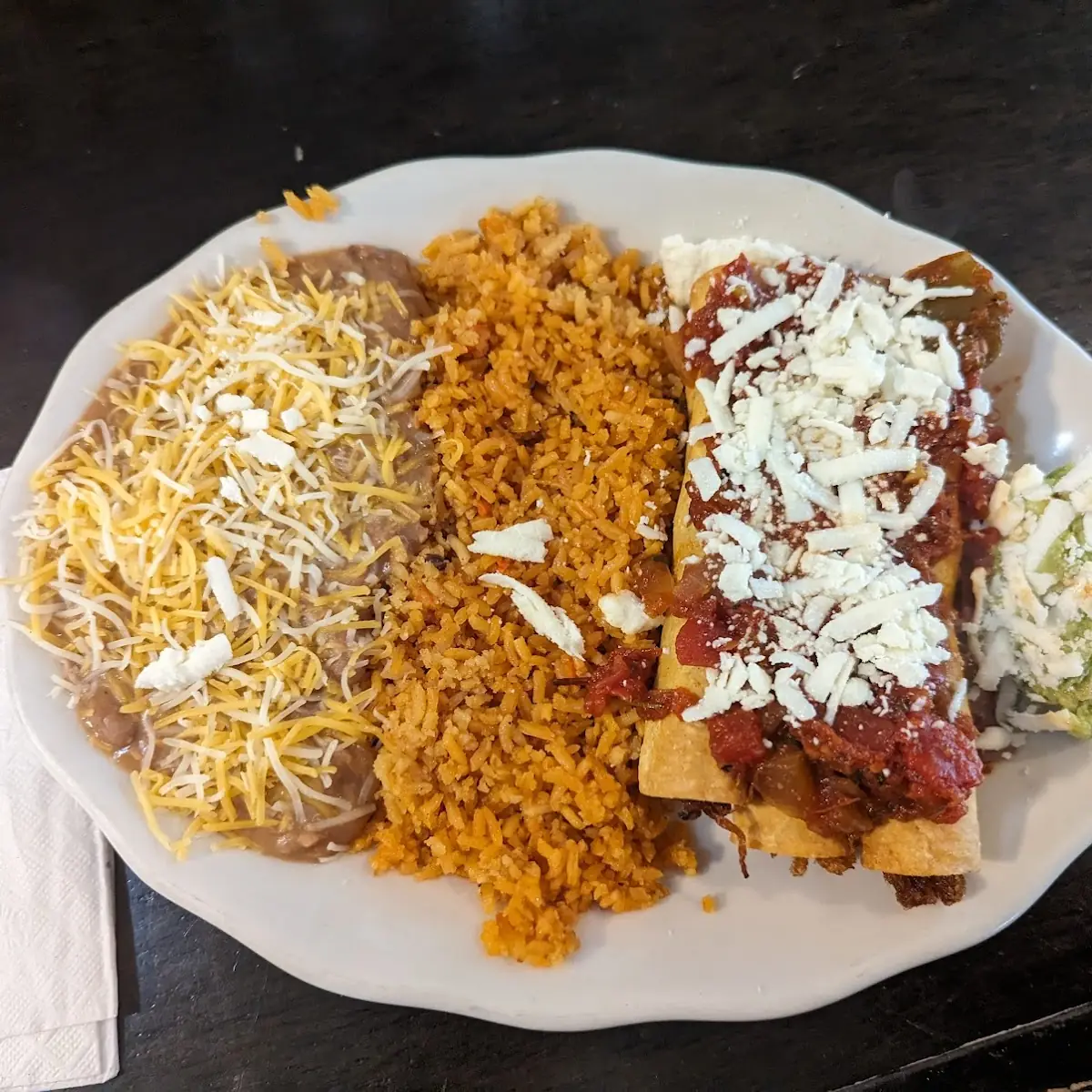 Rice and Refried Beans Mixed