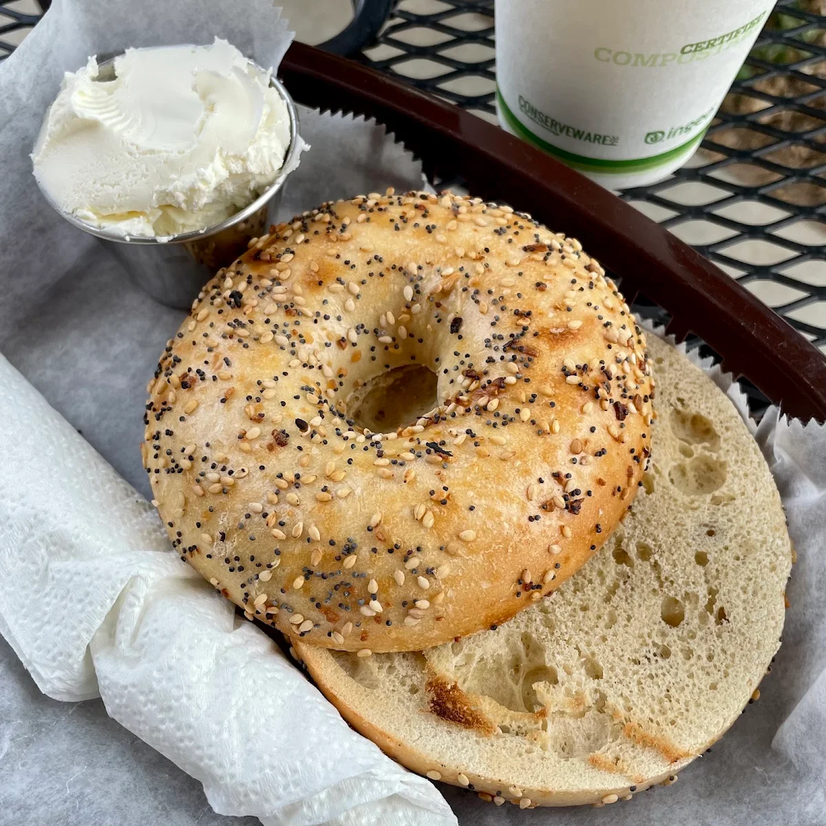 Everything Bagel with Cream Cheese