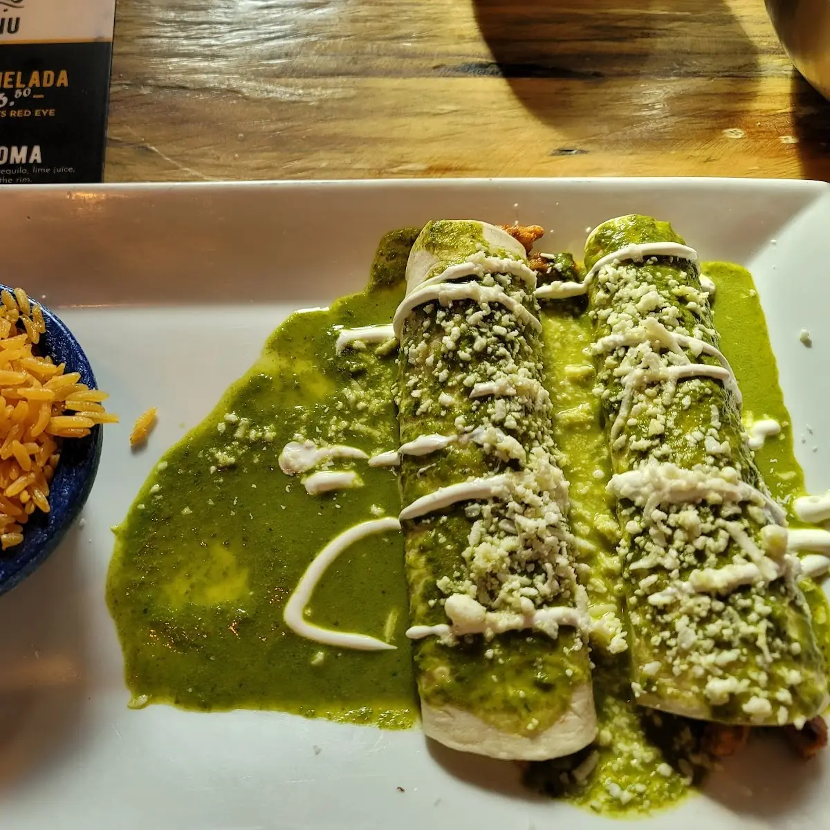 Spinach and Chicken Enchilada