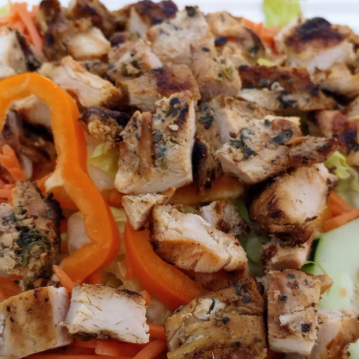 Hot Grilled Chicken Garden Salad