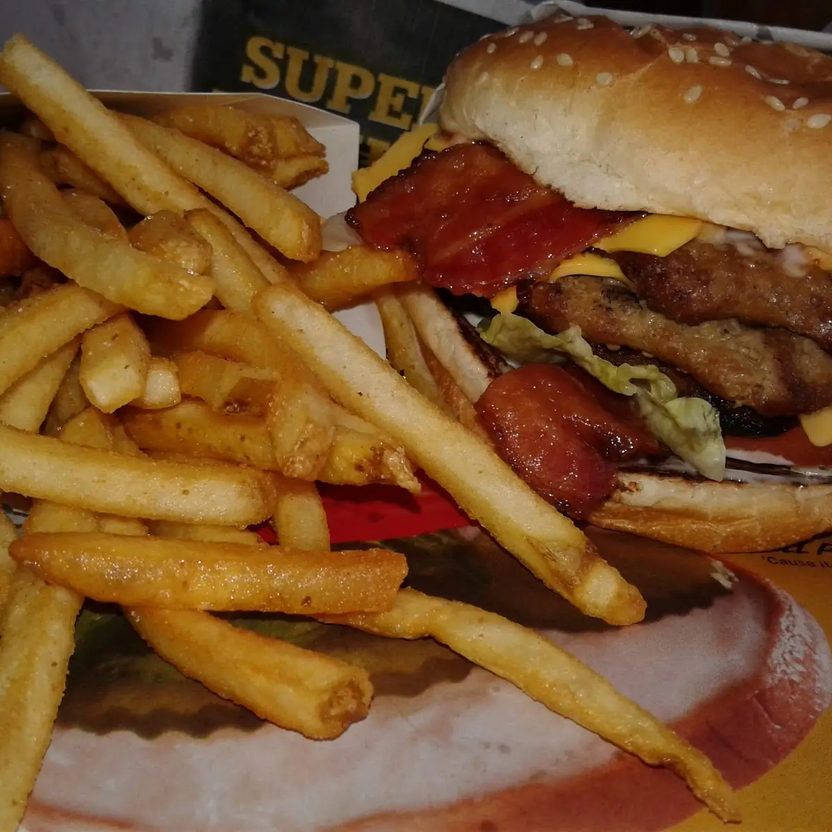 Triple Bacon Beast Burger Combo