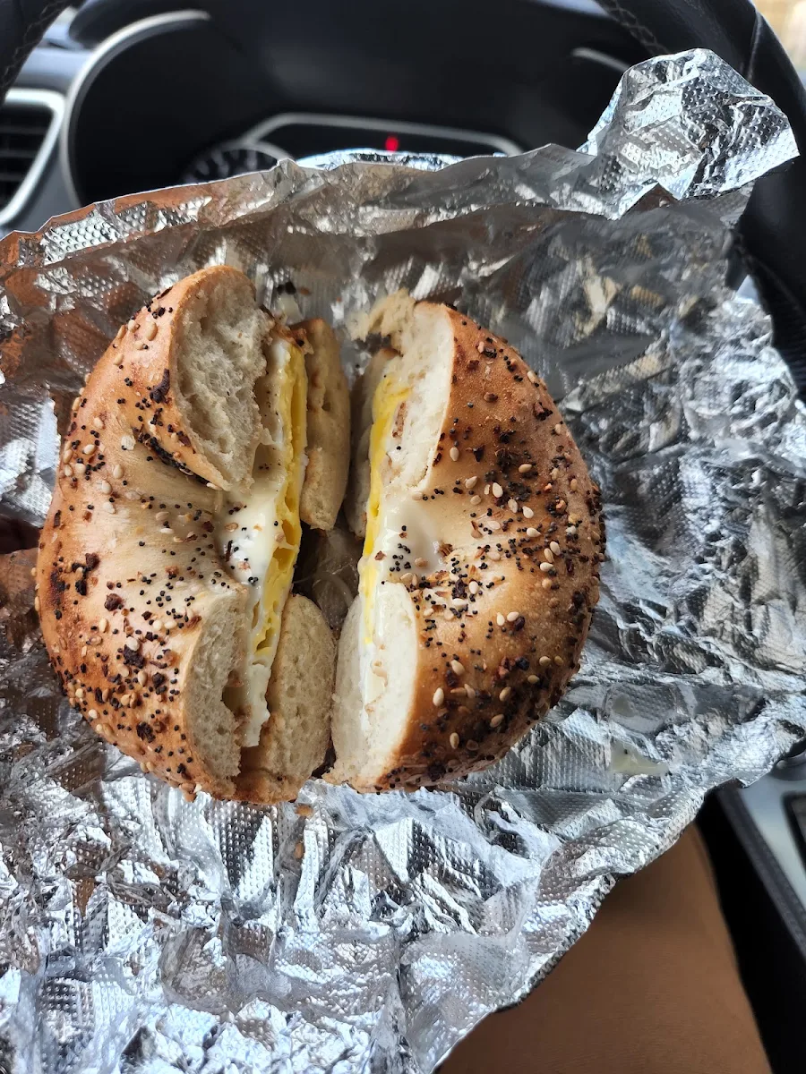 Everything Bagel with Butter Egg and Cheese