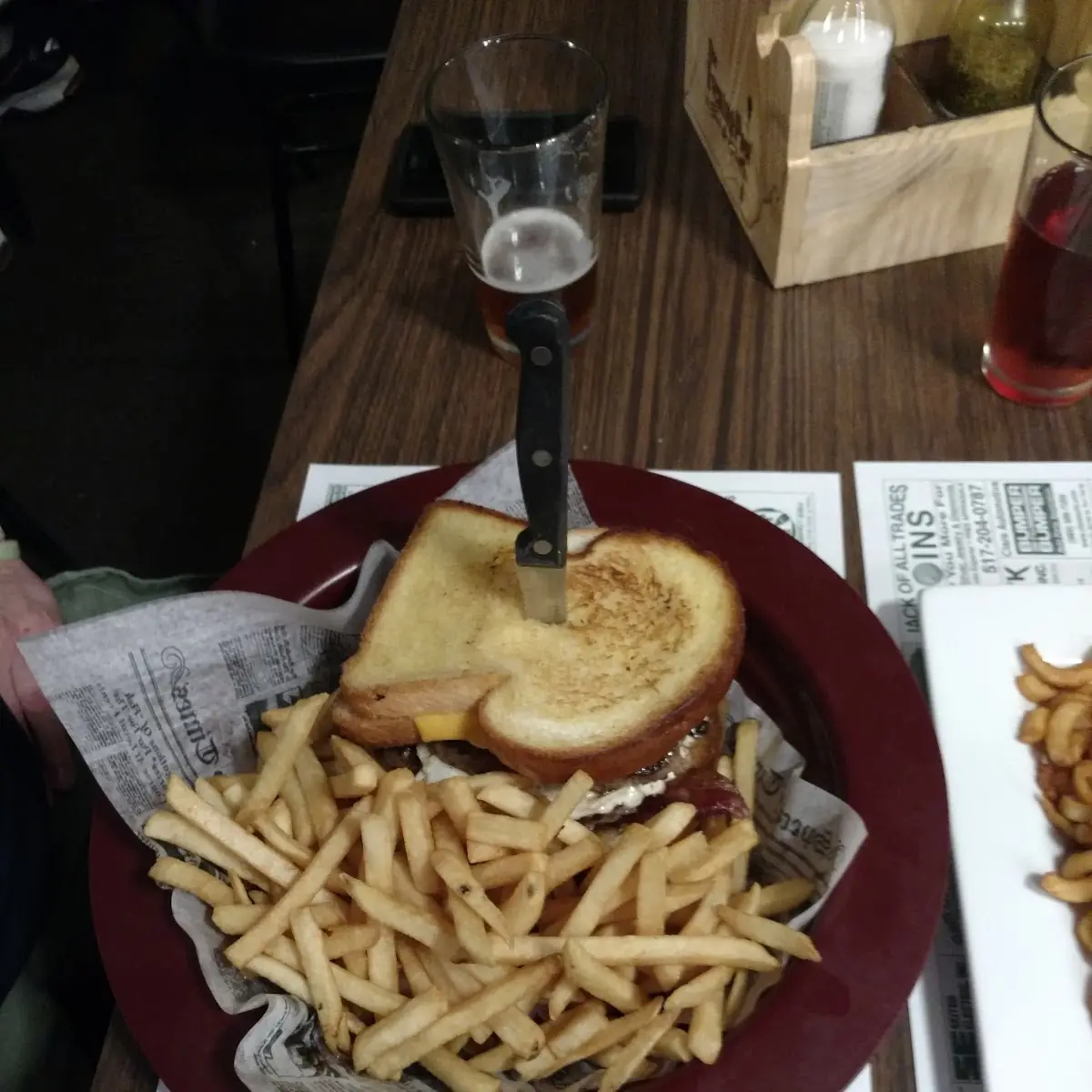 Heart Attack Burger and Fries