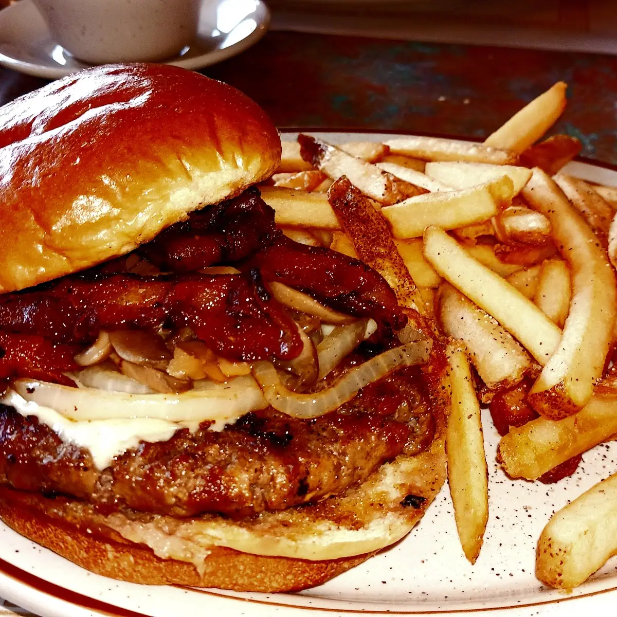 Bacon Swiss Cheeseburger Deluxe