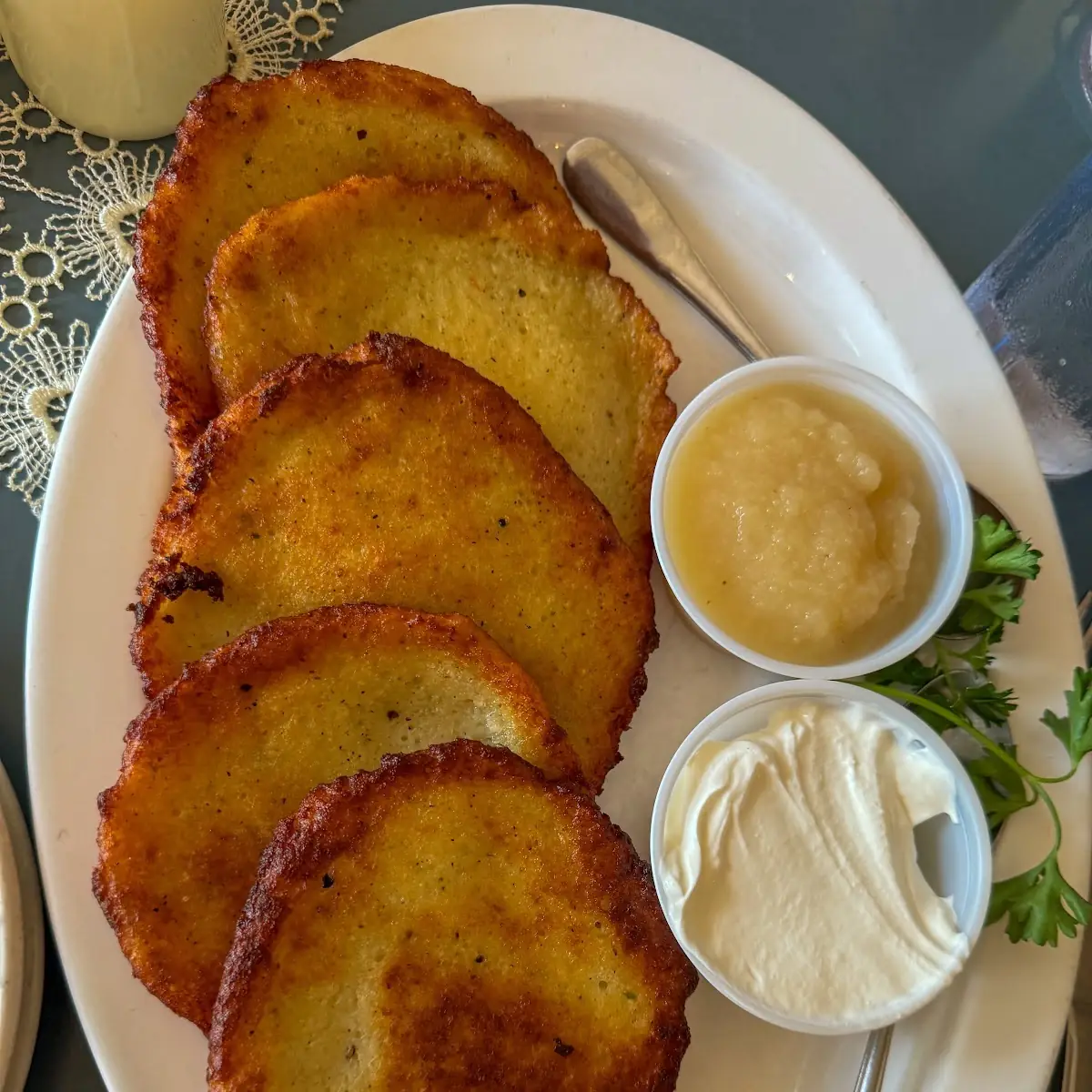 Mini Potato Pancakes & Apple Sauce