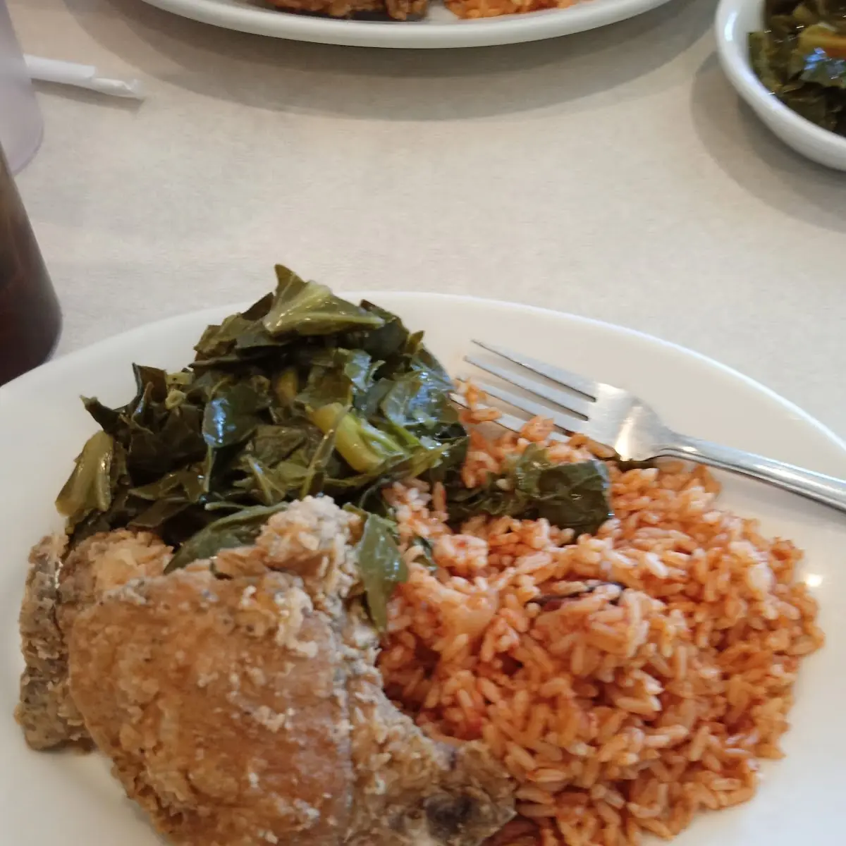 Pork Chops Greens & Red Rice