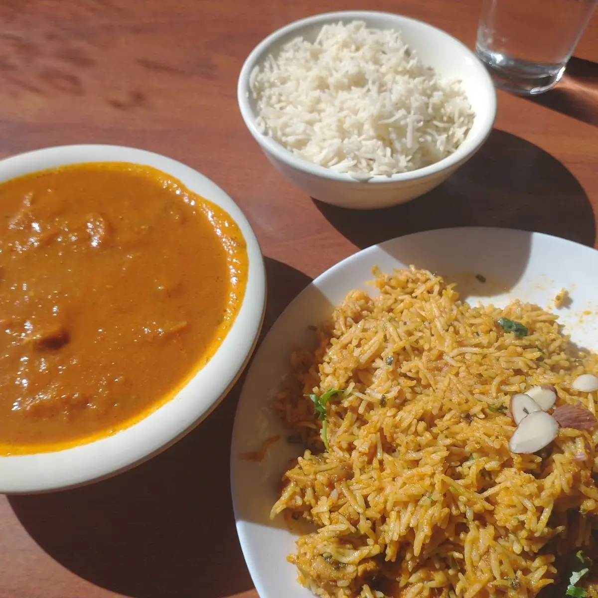 Chicken Biryani and Lamb Curry