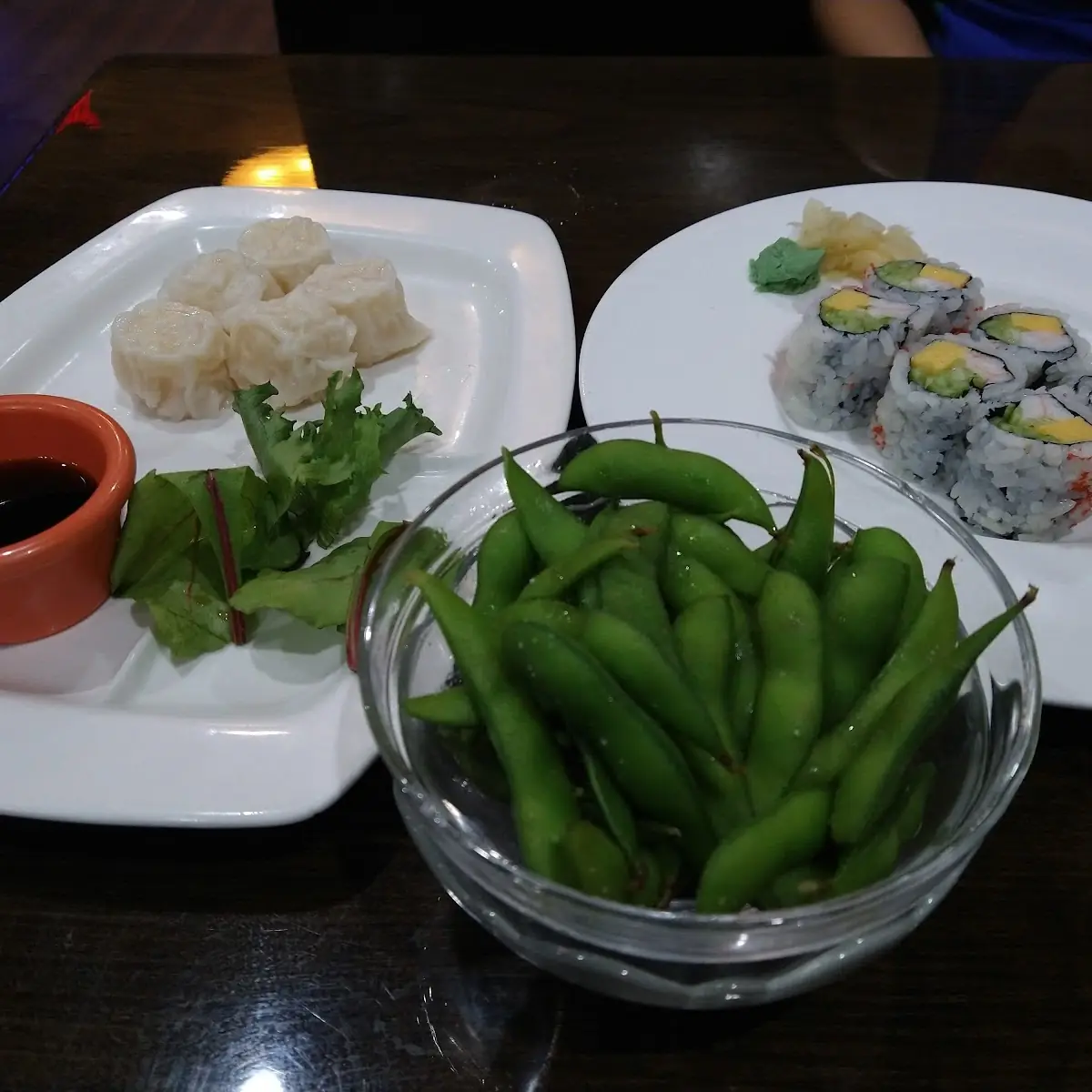 Side Dishes Appetizer Sampler Edamame and Sumie