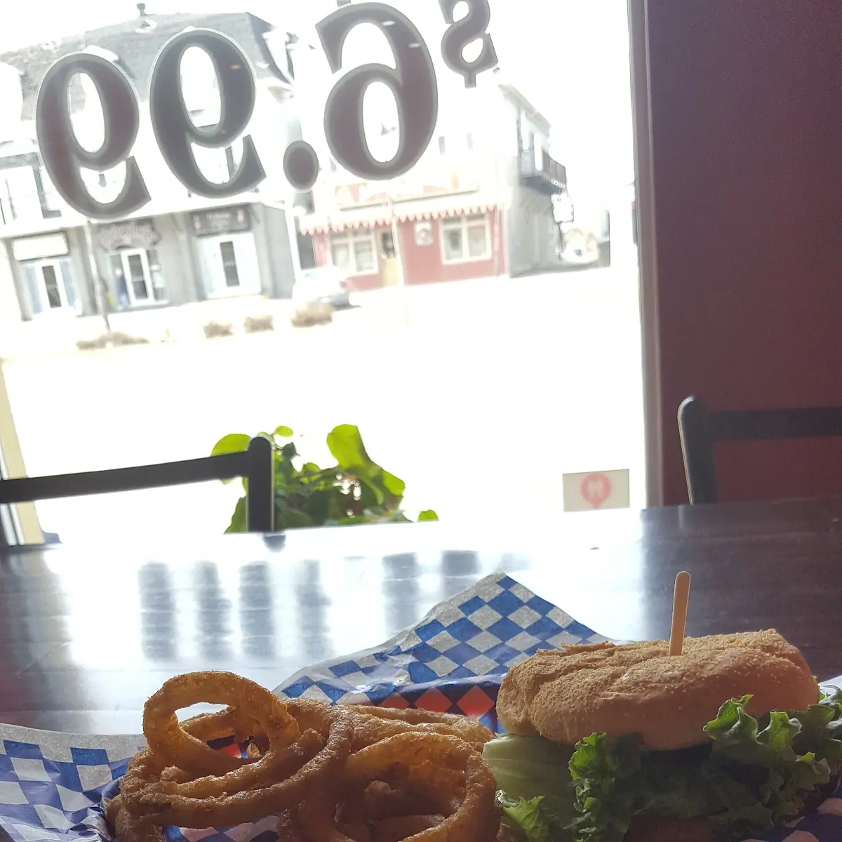 Crispy Chicken Sandwich with Onion Rings