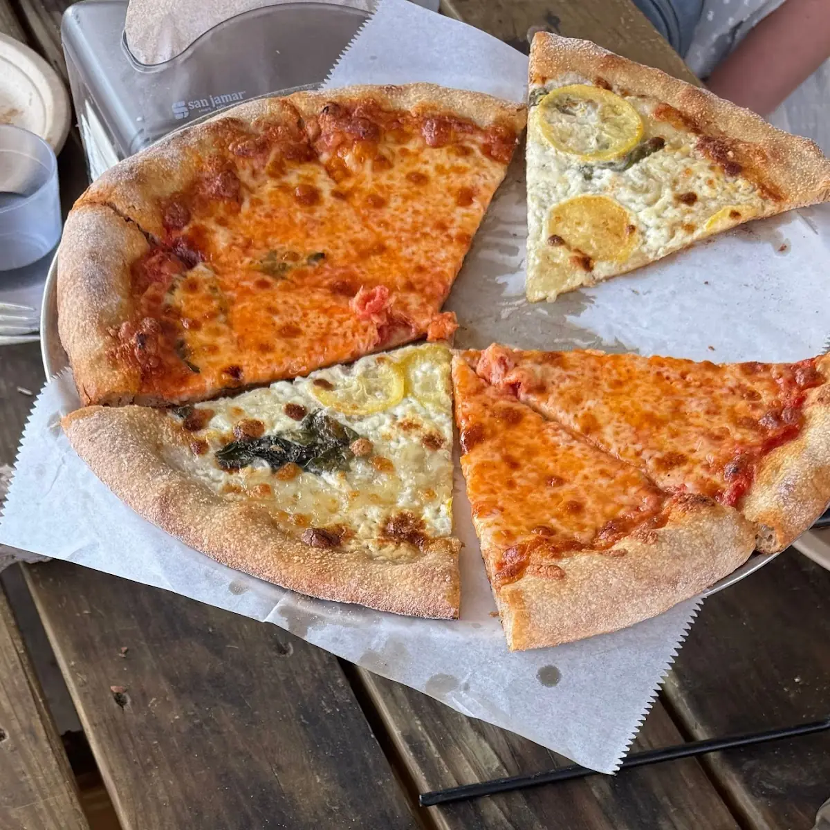 Hot Cheese Pizza Slices