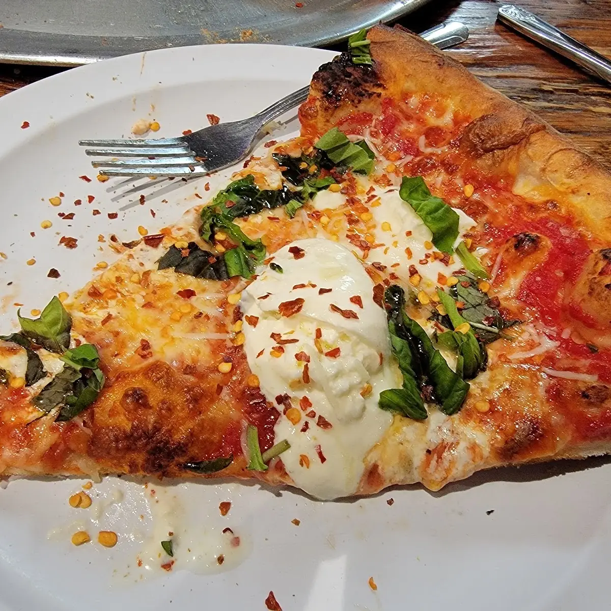 Pizza Slice with Red Pepper