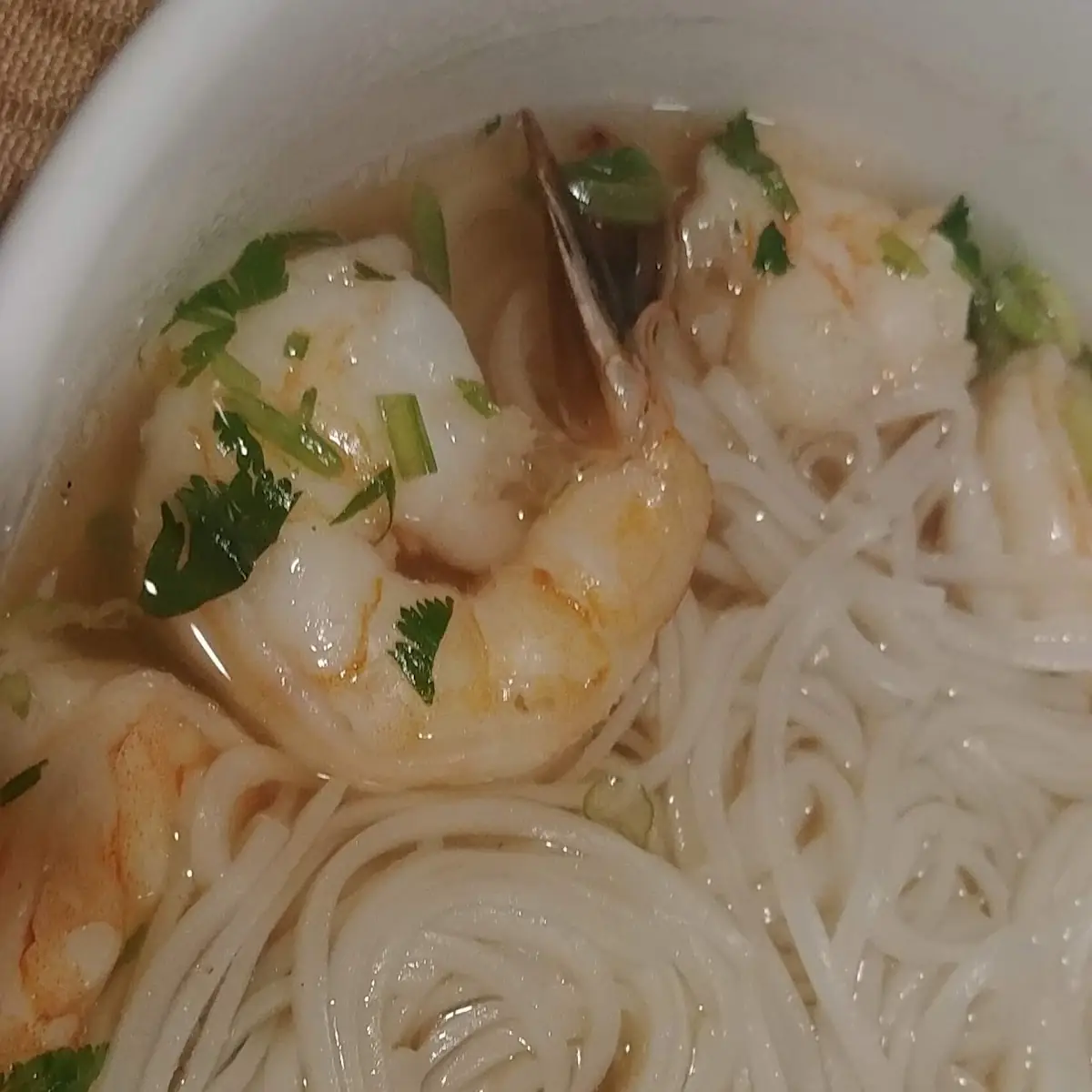 P15 Pho Rice Noodle Soup with Shrimp