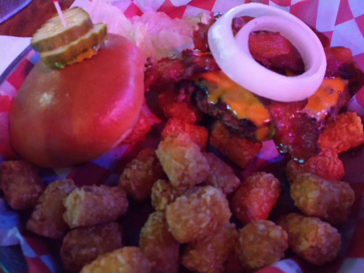 Bacon Cheeseburger and Tots