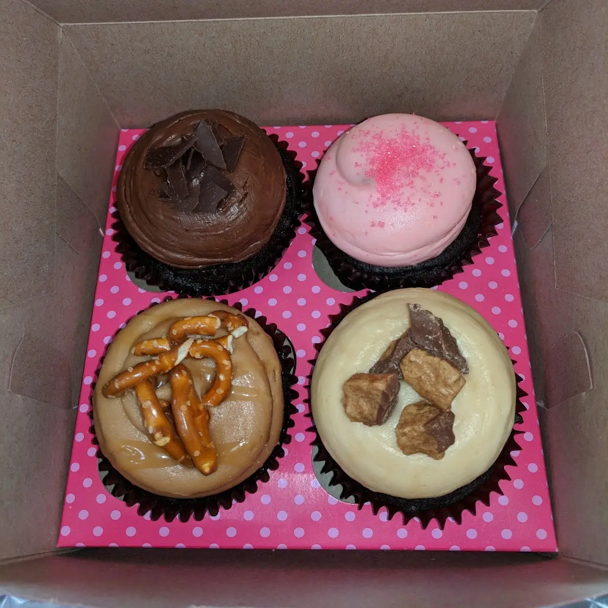 Chocolate Chocolate with Strawberry Icing Salted Caramel Peanut Butter Cup
