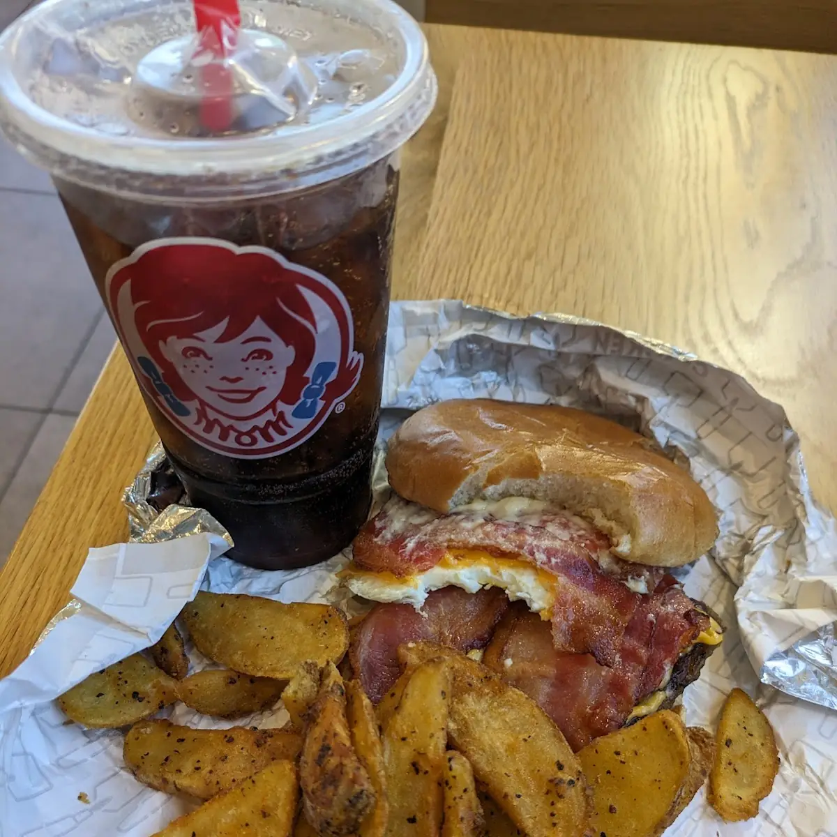 Breakfast Bacon Egg and Cheese Burger