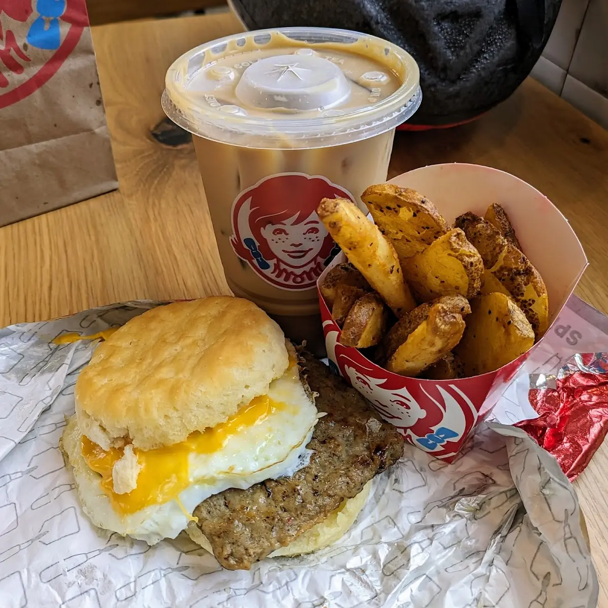 Sausage Egg and Cheese Biscuit Sandwich