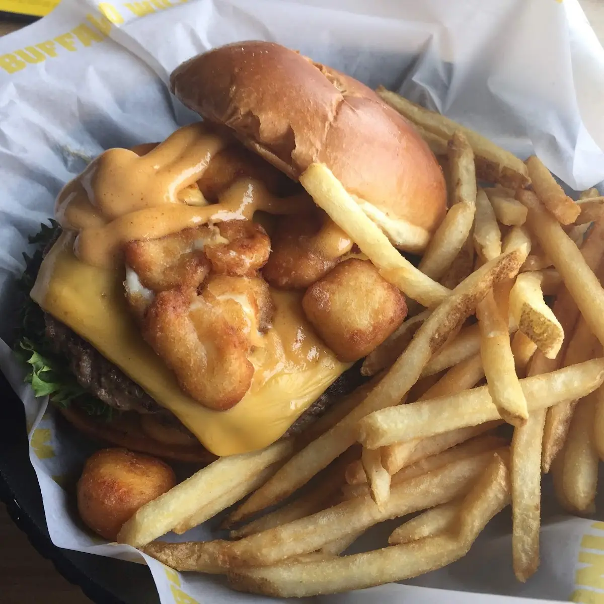 Cheese Curd Bacon Burger