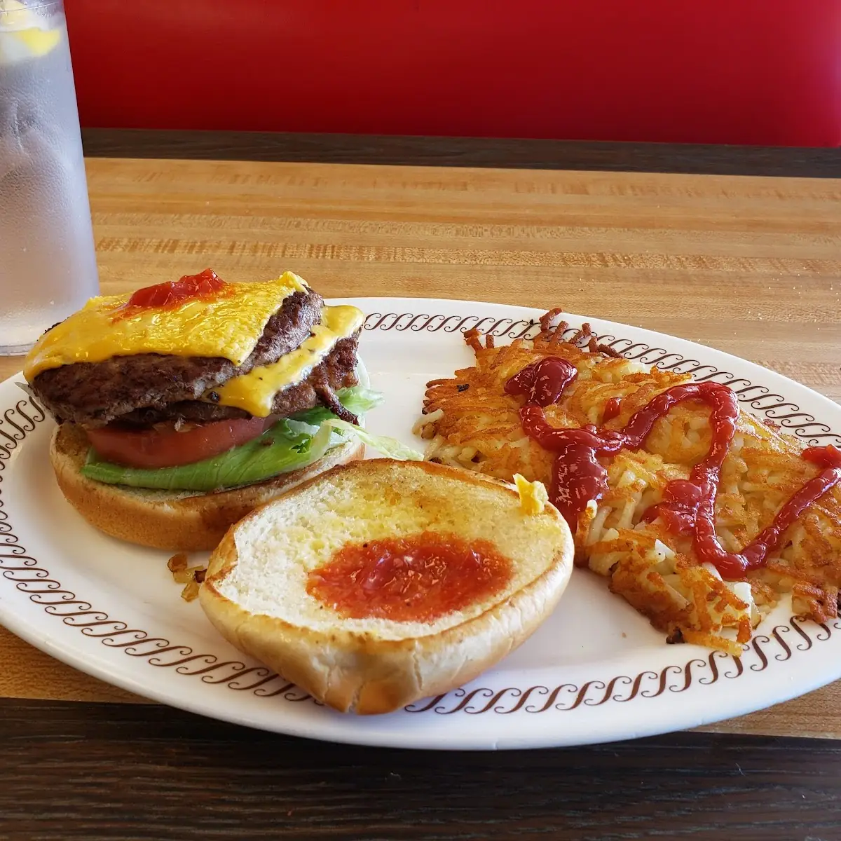 Cheeseburger and Hash Browns