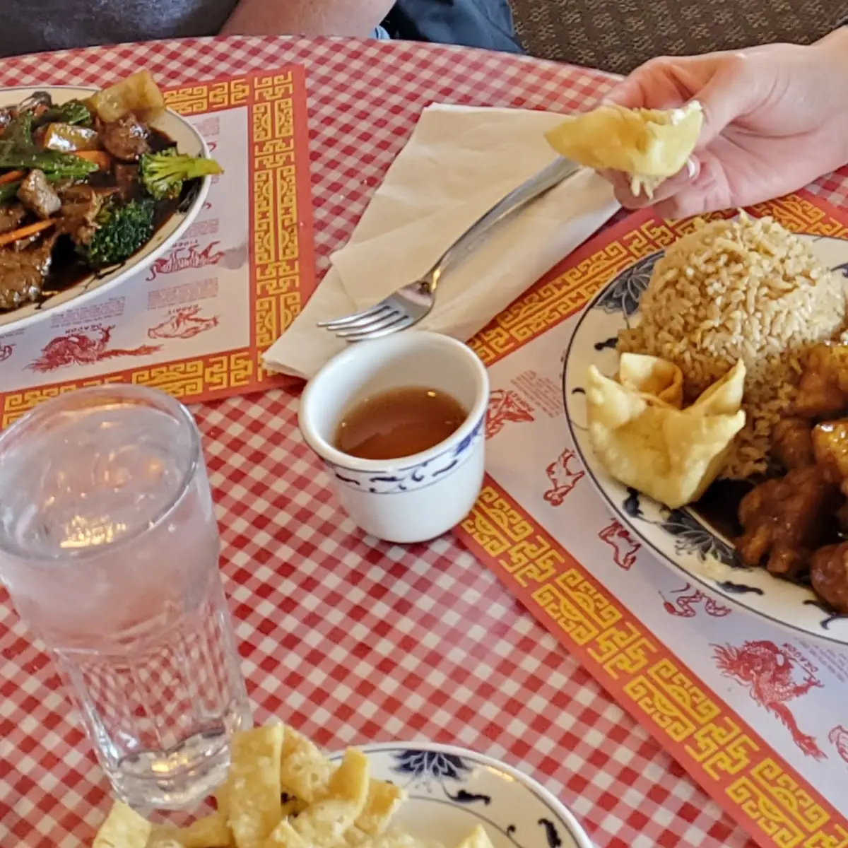 Beef and Broccoli Plus Orange Chicken
