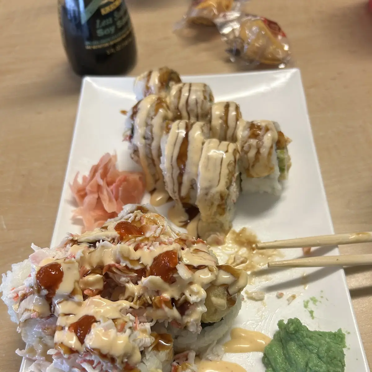 Spicy Tuna Roll and Little Rock Roll