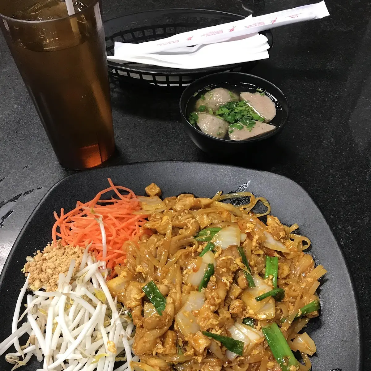 Stir Fried Rice Noodles with Chicken