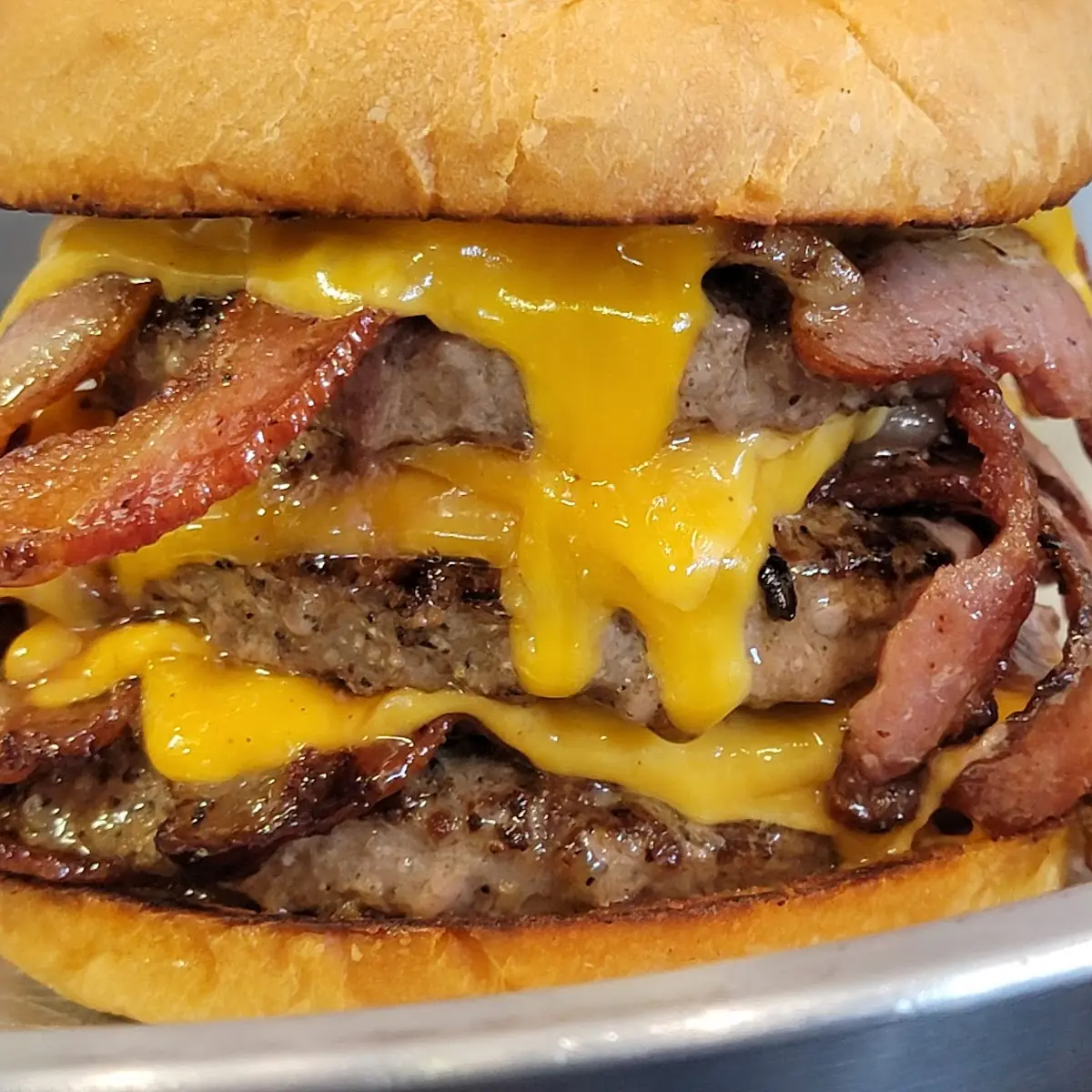 Pastrami Bacon Cheeseburger