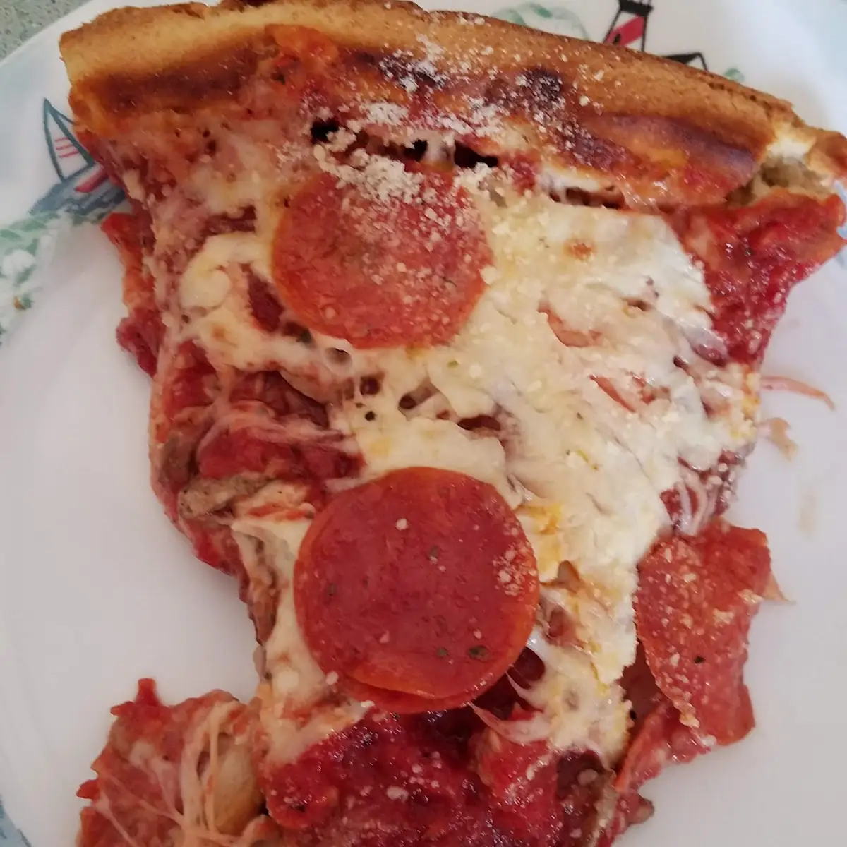 Sausage & Pepperoni Deep Dish Cheese Pizza