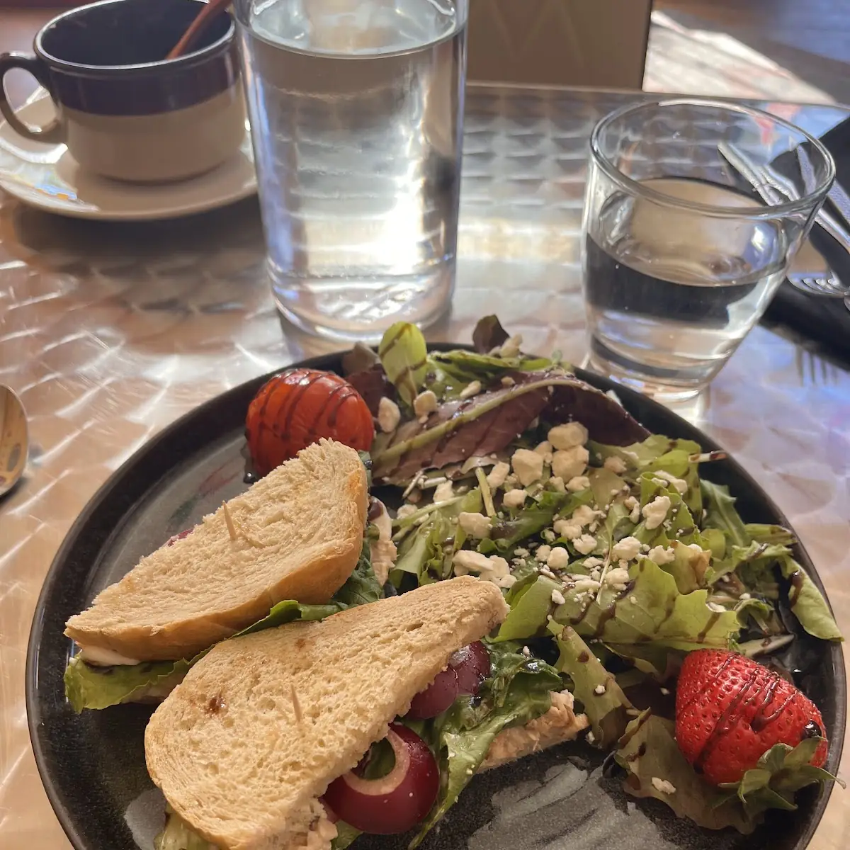 Tuna Sandwich and Salad