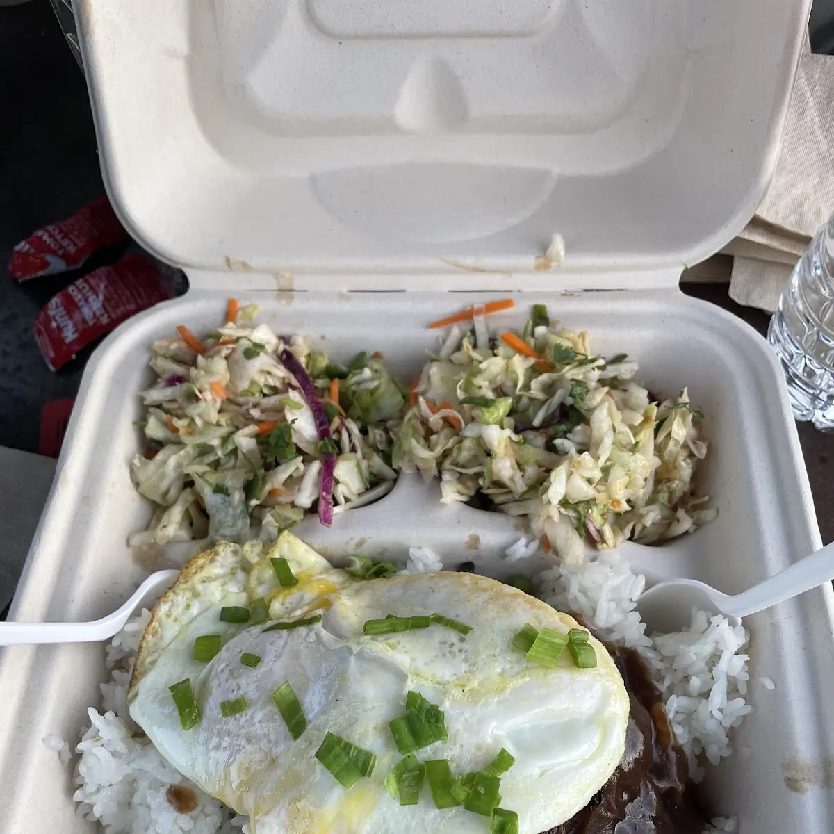 Loco Moco with Macaroni Salad