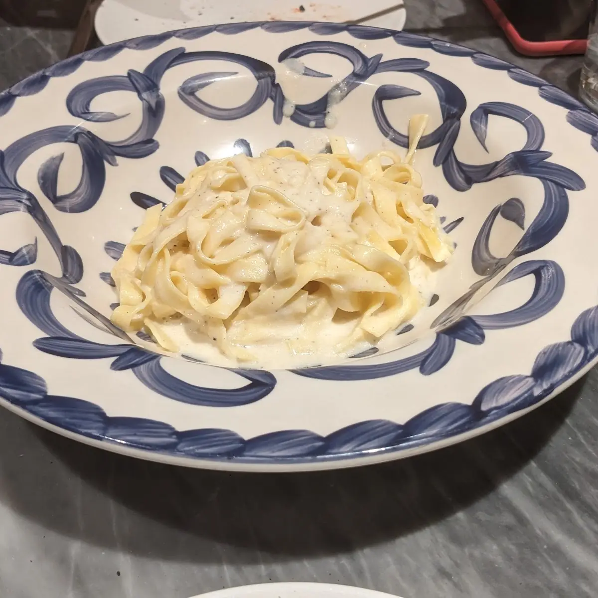 Fettuccine Alfredo with Parmesan Cheese