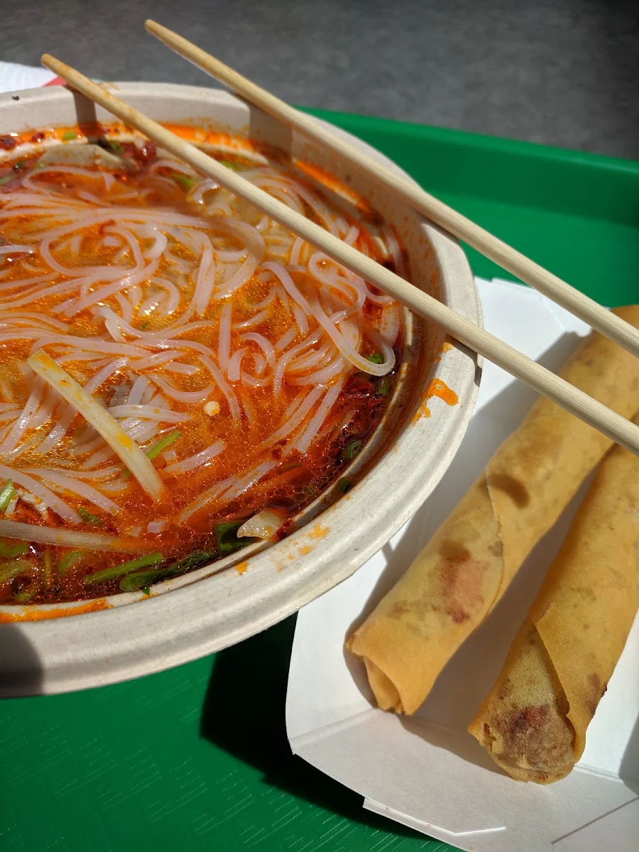 Beef Pho and Spring Roll