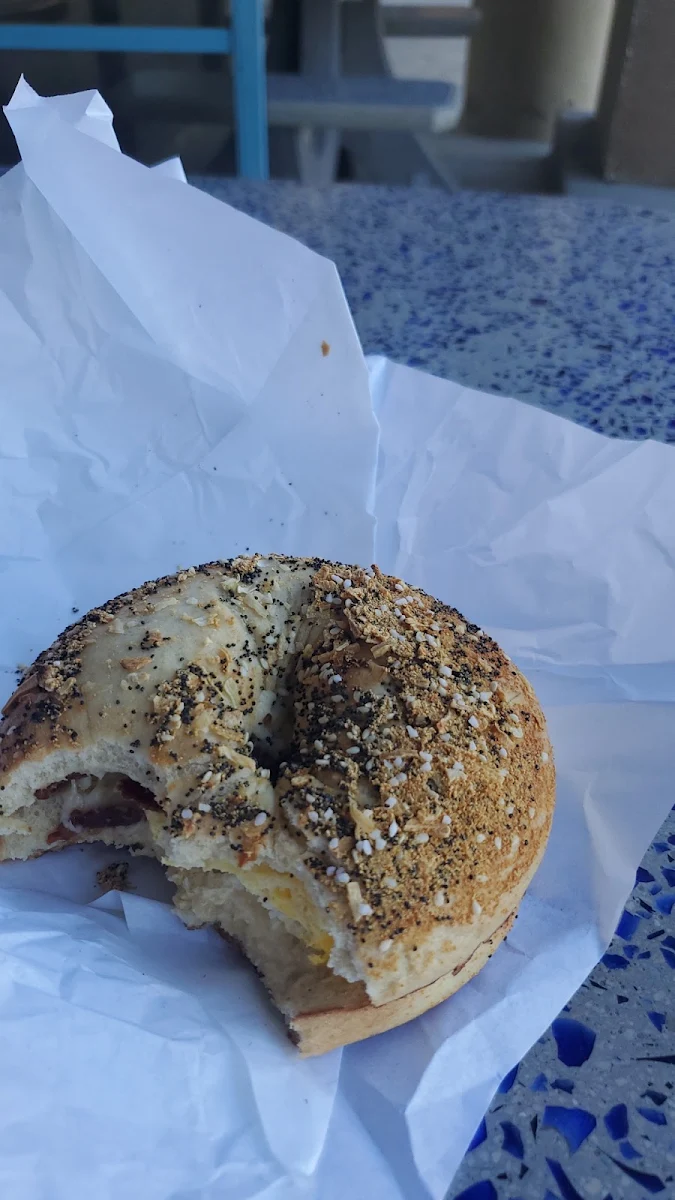 Bacon Egg Cheese Bagel Sandwich