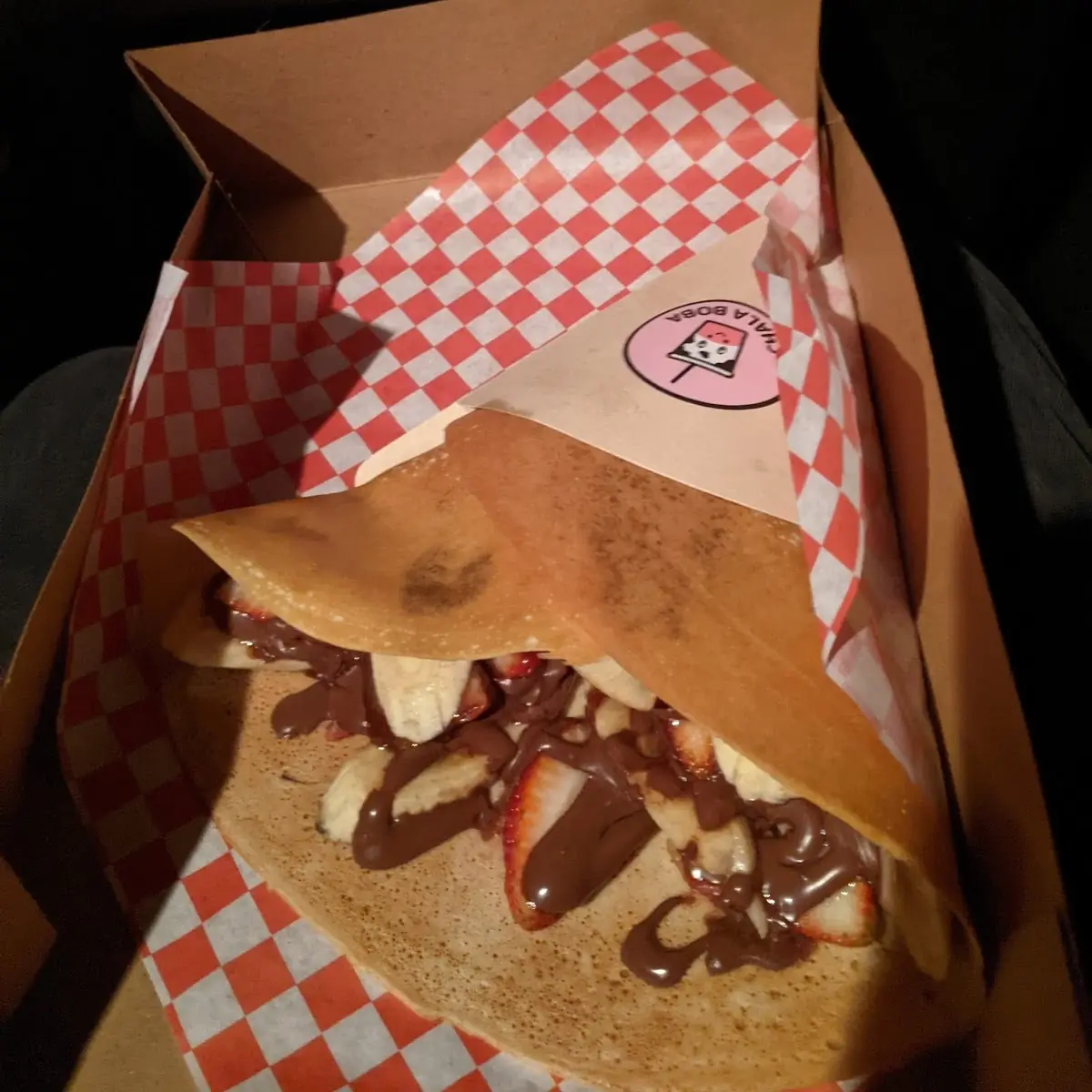 Nutella Banana and Strawberry Hard Crepe