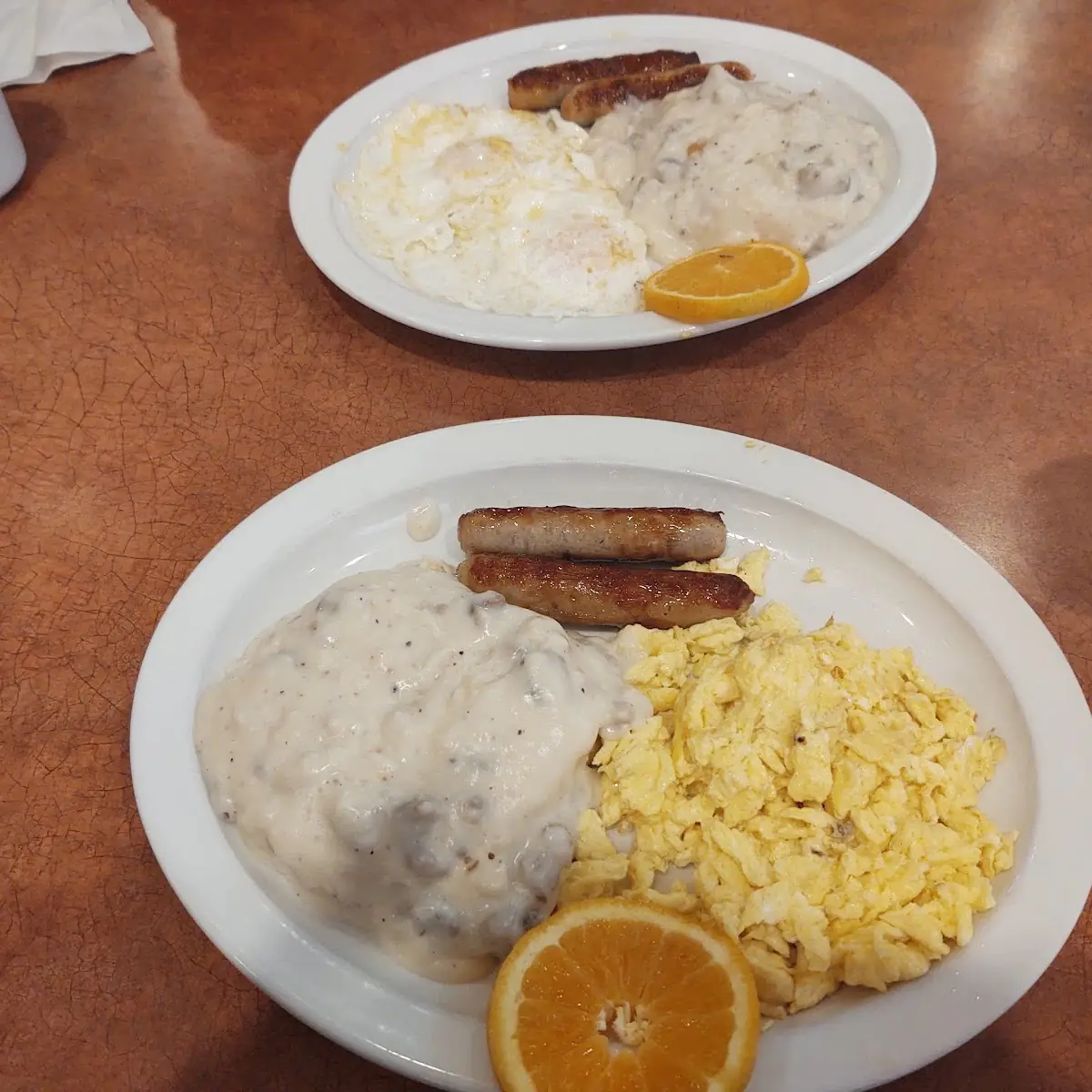 Scrambled Eggs Biscuits and Gravy