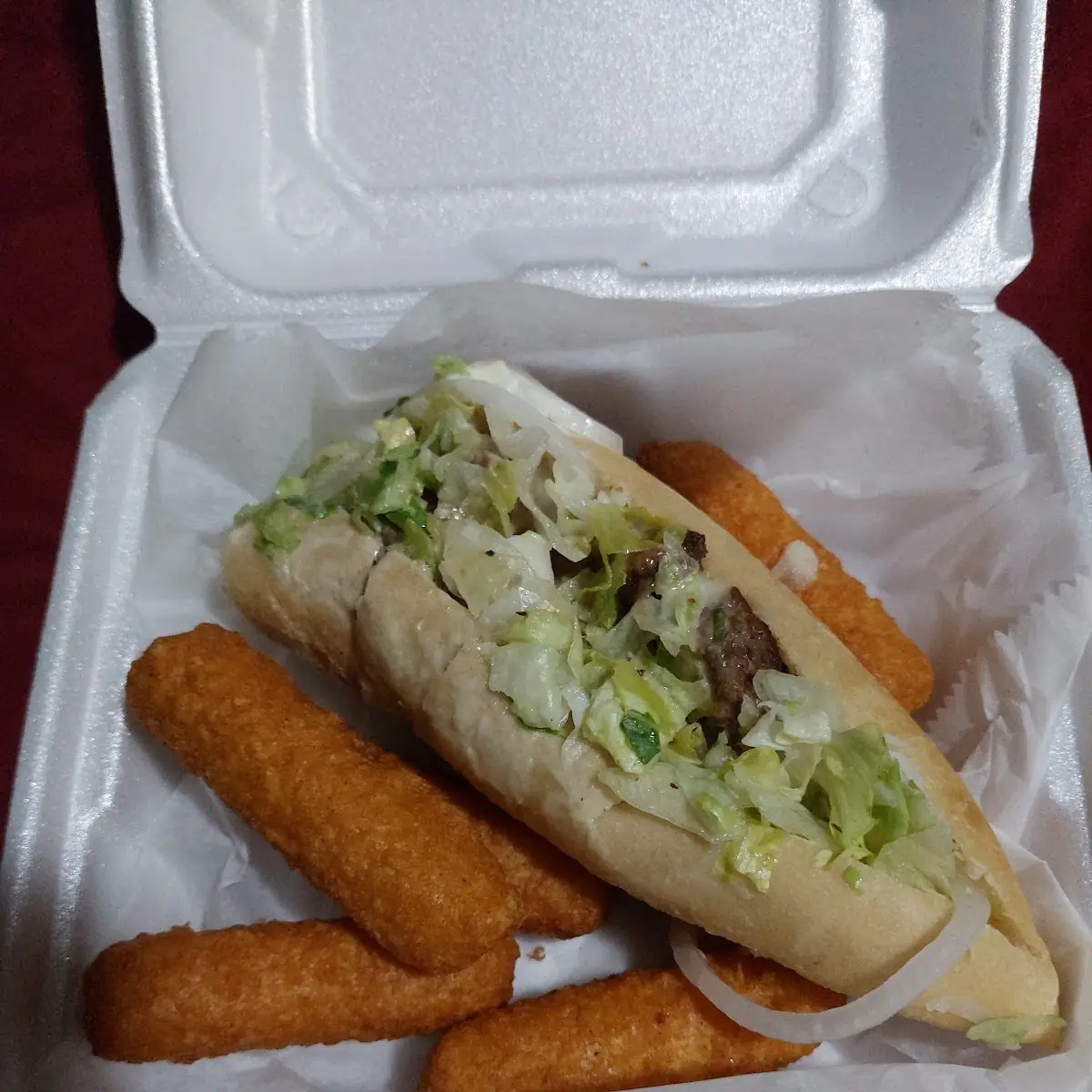 Cheeseburger Sub & Mozzarella Sticks