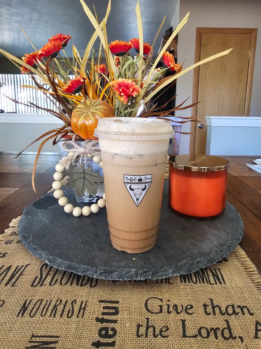 Iced Peach Cobbler Chai Latte
