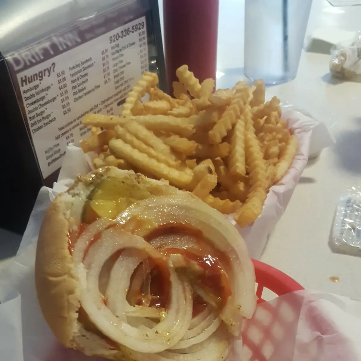 Double Cheeseburger with Fries Basket