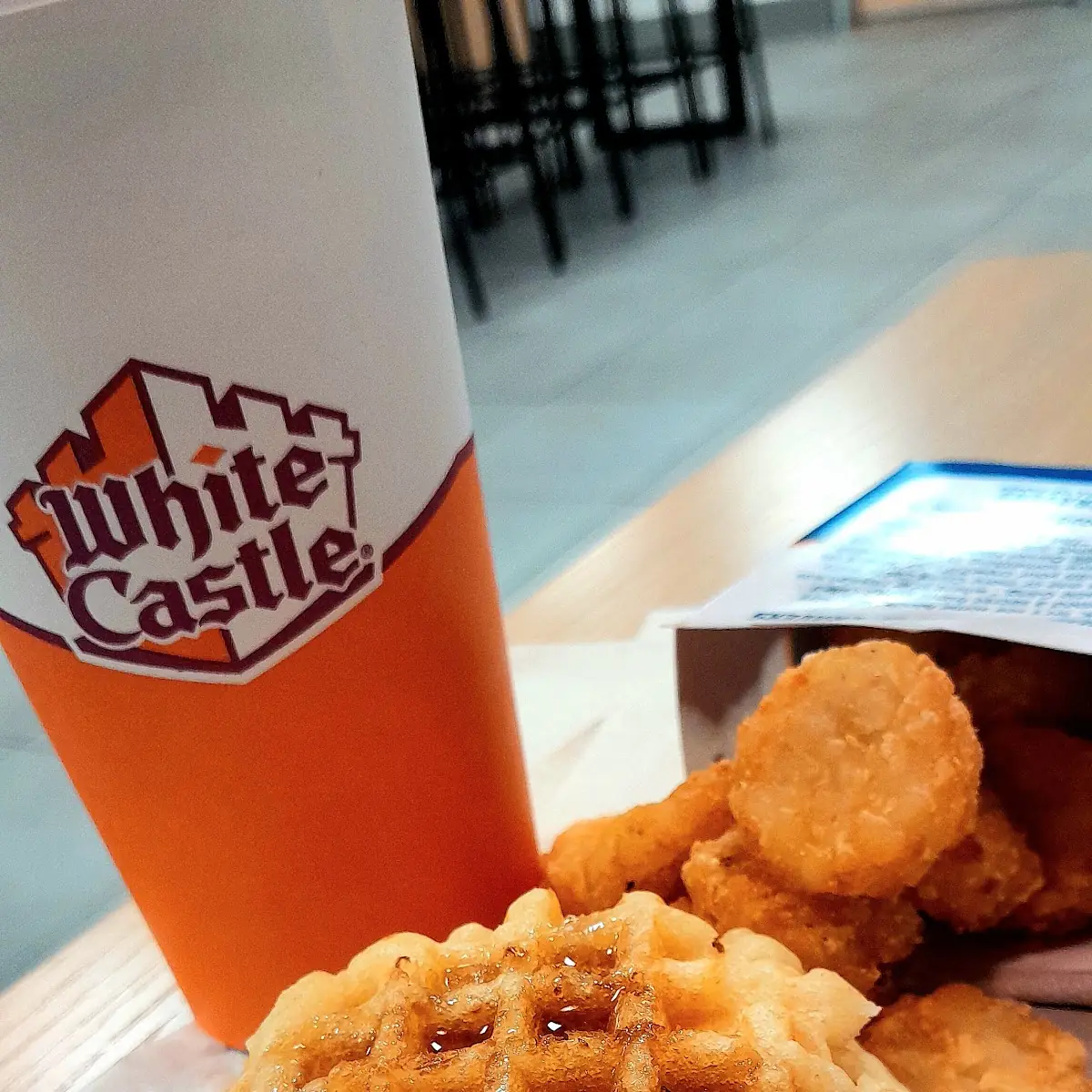 Waffle Breakfast Slider w Sausage Egg & Cheese Combo