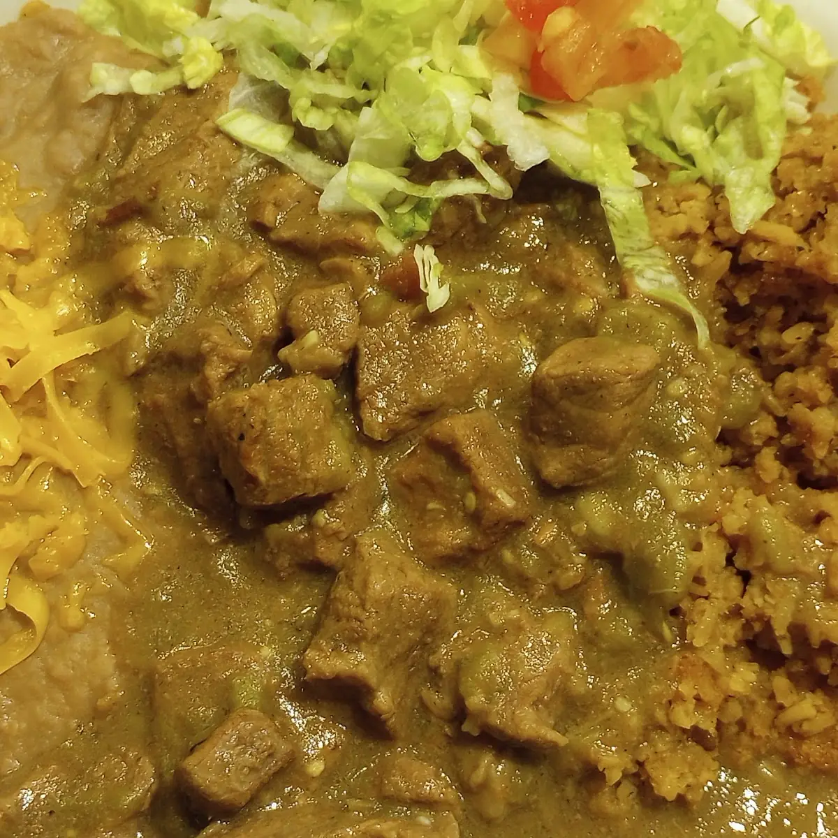 Chile Verde Con Carne Plate