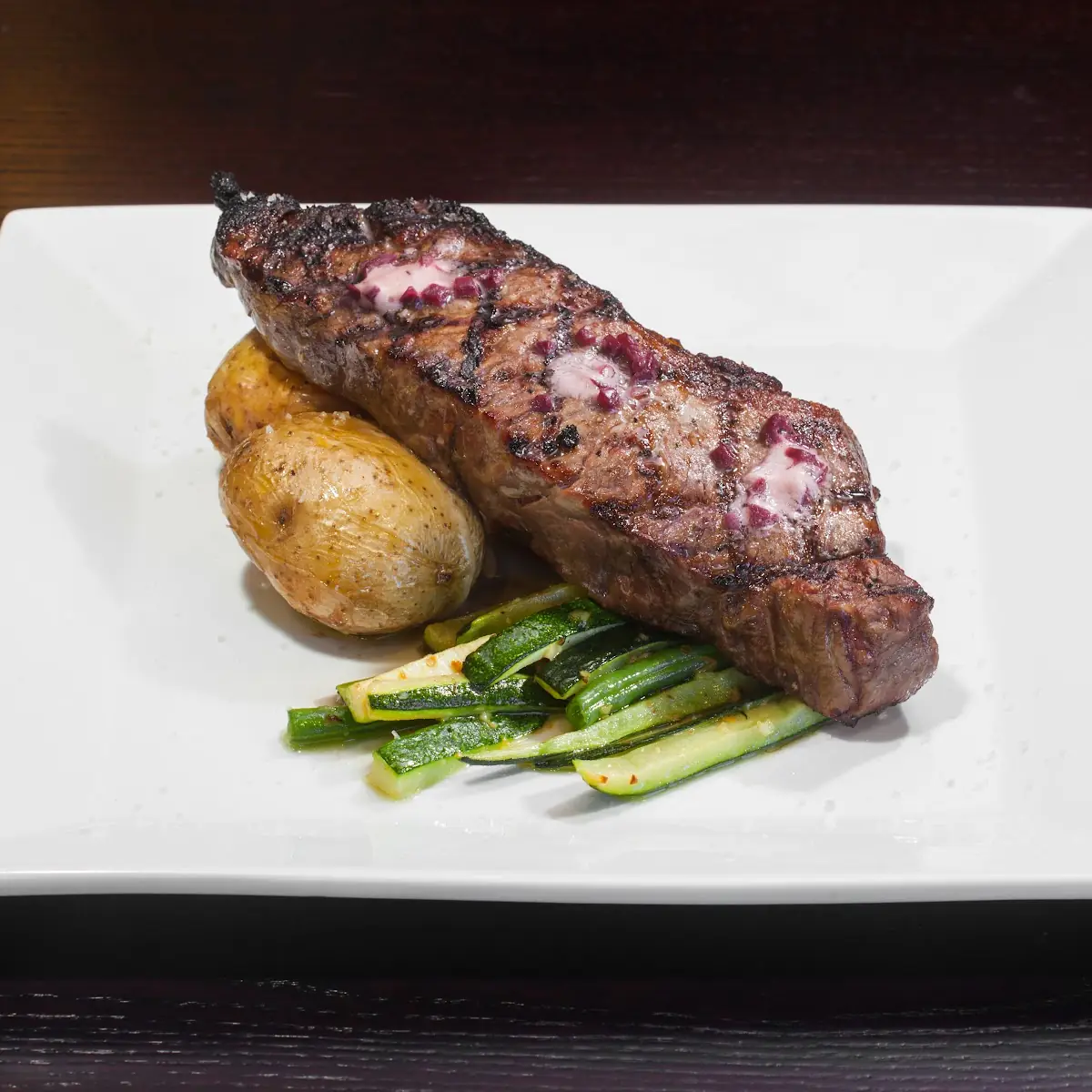 Grilled Usda Prime Certified Angus Beef New York Strip