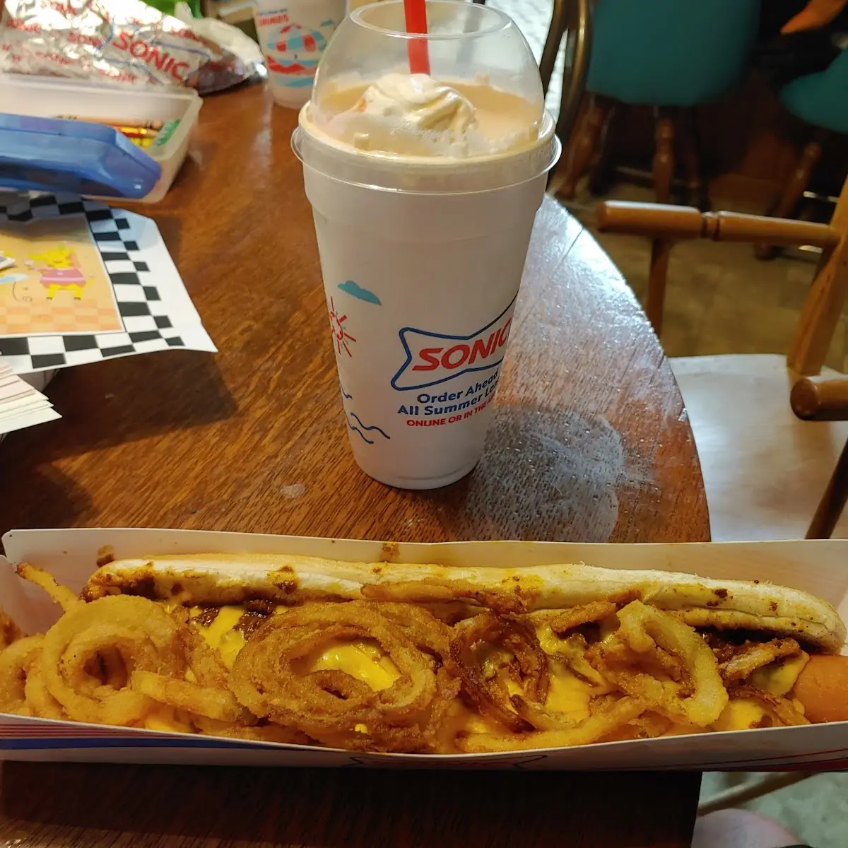 Texas Foot Long Hot Dog with Shake