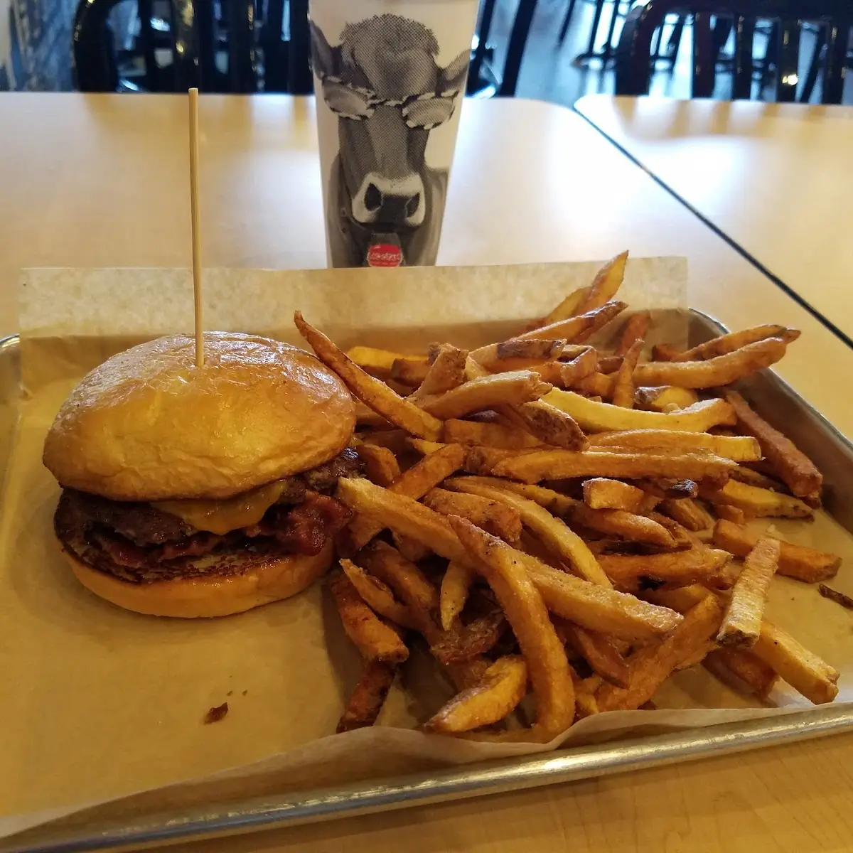 Bacon Cheeseburger and Fries