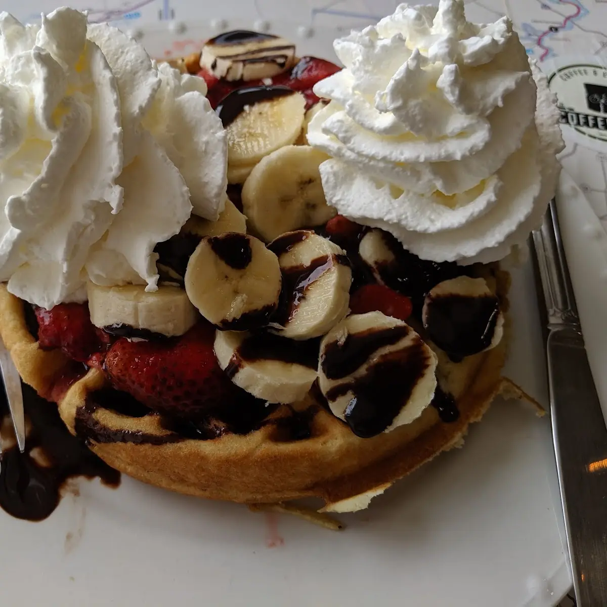 Banana Split Waffle